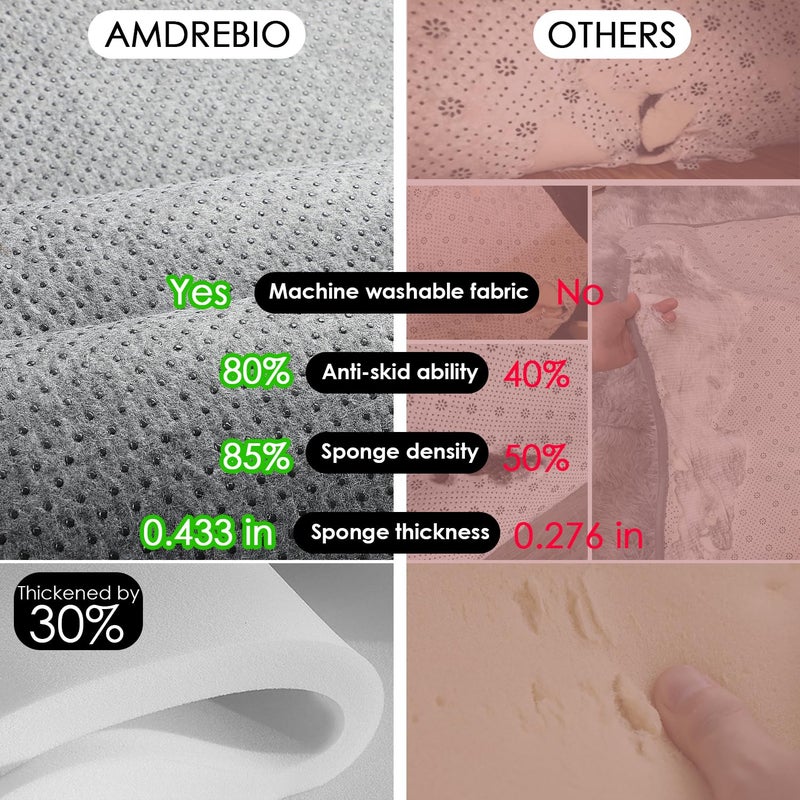Amdrebio Hot Pink Round Rugs 5Ft for Girls Bedroom, Fluffy Circle Area Rug for Kids Room Decor Aesthetic, Shag Plush Fuzzy Furry Carpet for Living Room, Nursery, Dorm, Classroom, Teen, Cute Princess Baby Rug - Image 4